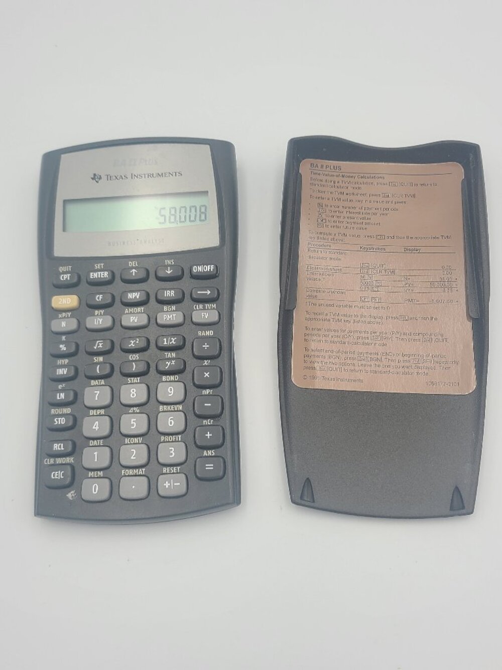 Texas Instruments BA II Plus Business Analyst Financial Calculator with Cover